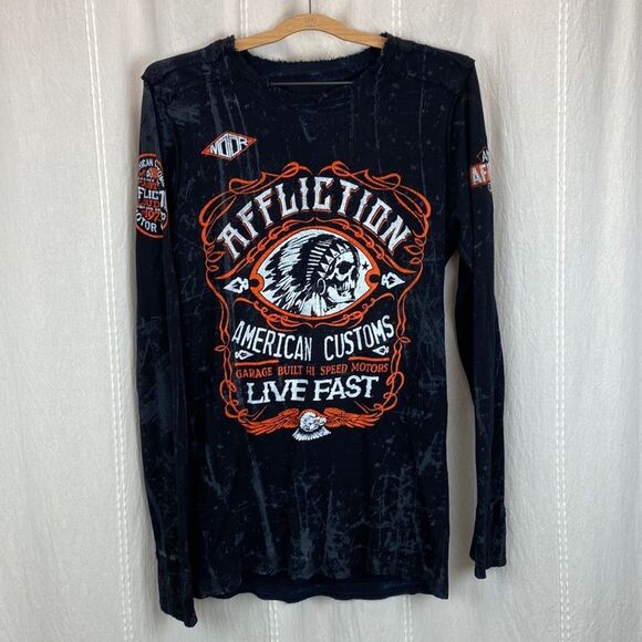 Affliction Other - Affliction garage made motors long sleeve thermal shirt medium